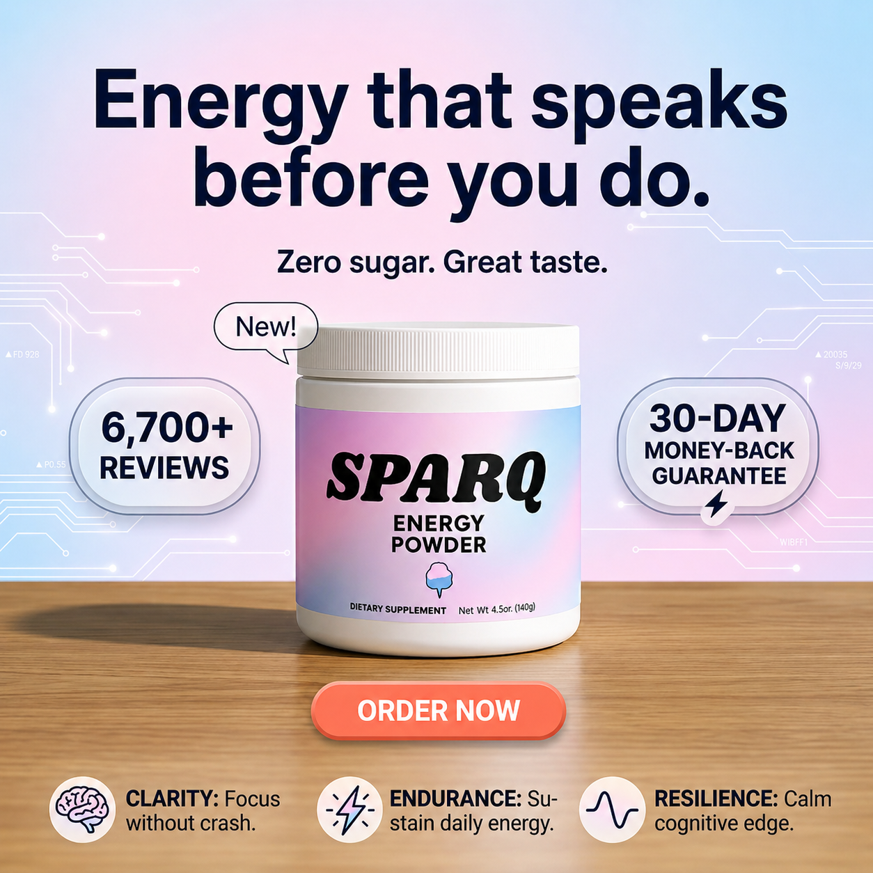 Natural Energy Powder (Cotton Candy)